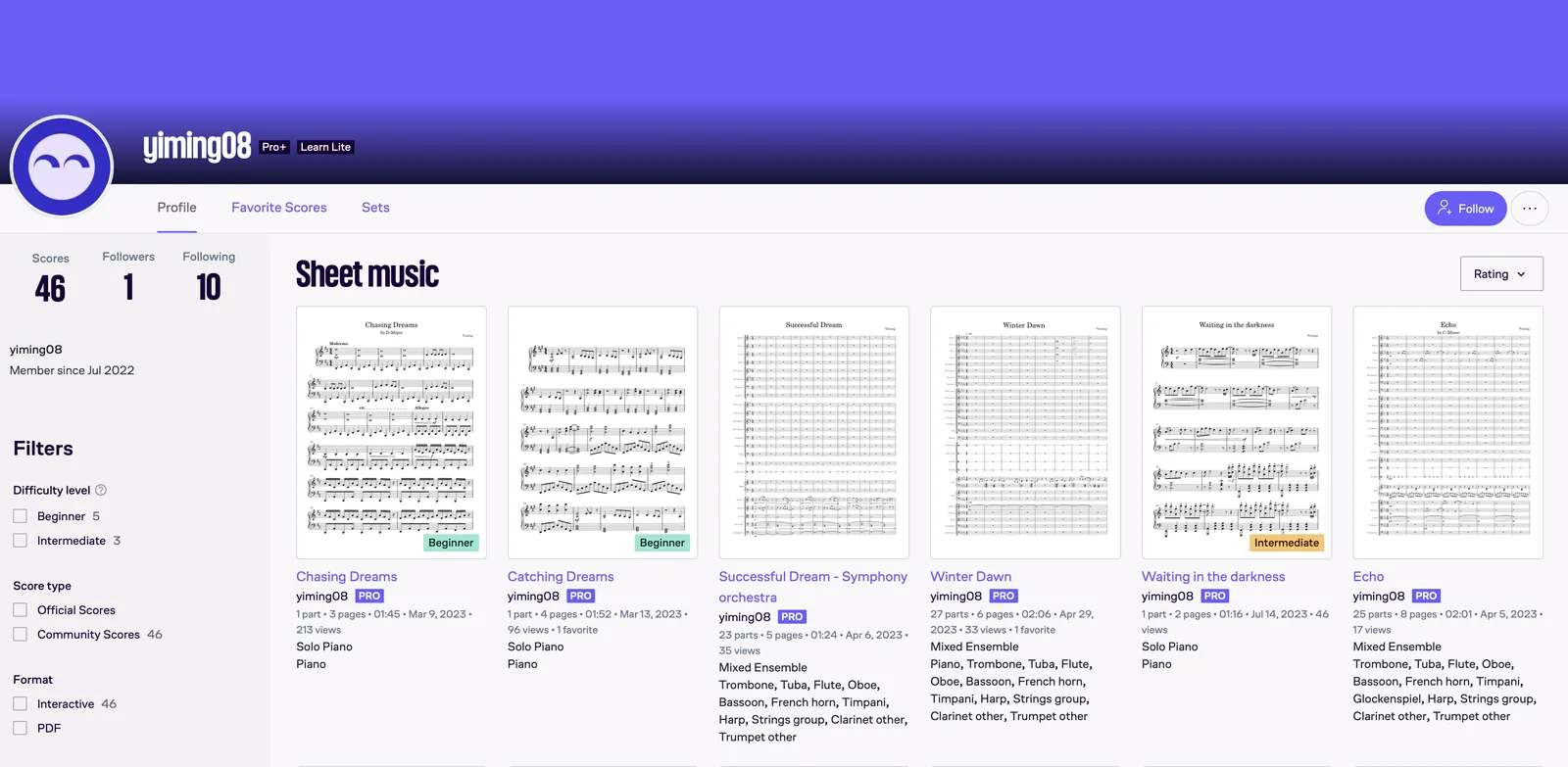 Digital library of original music scores by Aizezi Yiming